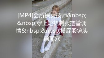 [MP4]会所操女技师&nbsp;&nbsp;穿上短裙制服撸管调情&nbsp;&nbsp;摸屁股镜头前掰穴