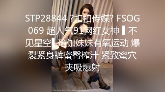 STP28844 ?扣扣传媒? FSOG069 超人气91网红女神 ▌不见星空▌瑜伽妹妹有氧运动 爆裂紧身裤蜜臀榨汁 紧致蜜穴夹吸爆射