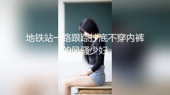 地铁站一路跟踪抄底不穿内裤的风骚少妇