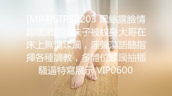 [MP4]STP32203 黑絲露臉情趣嬌嫩的小妹子被紋身大哥在床上無情蹂躏，淫聲蕩語聽指揮各種調教，多體位蹂躏抽插騷逼特寫展示 VIP0600