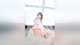 [MP4]金色短发大耳环妹子，大长腿穿上开档黑丝特写口交掰穴后入猛操